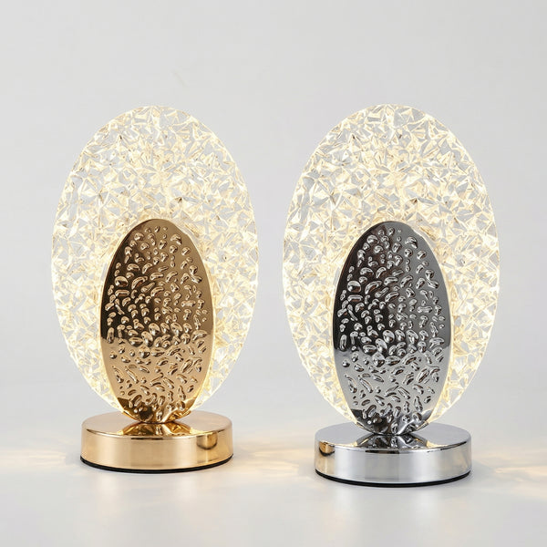 Oval Crystal LED Table Lamp